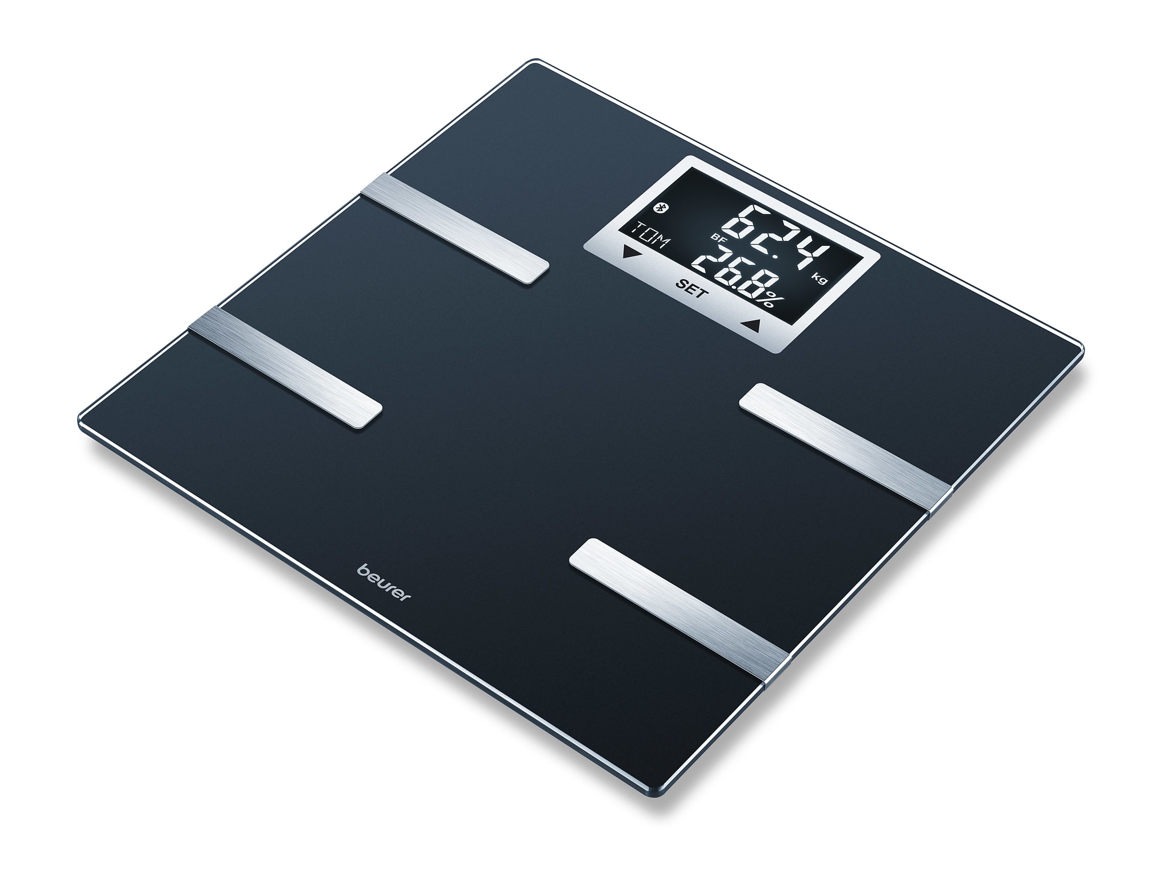 Beurer BF720 Smart Scale for Body Weight, Body Fat, Body Water & More – 400 lb Capacity, Bluetooth App, Calorie Data, User Recognition, XL LCD