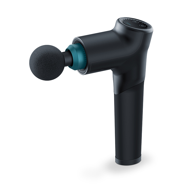 Beurer MG 185 Massagepistole, Massage Gun mit 5 Aufsätzen, kraftvolle Triggerpunktmassage, Lockerung von Verspannungen, Muskelmassagegerät mit 9 Intensitätsstufen, mit Akku