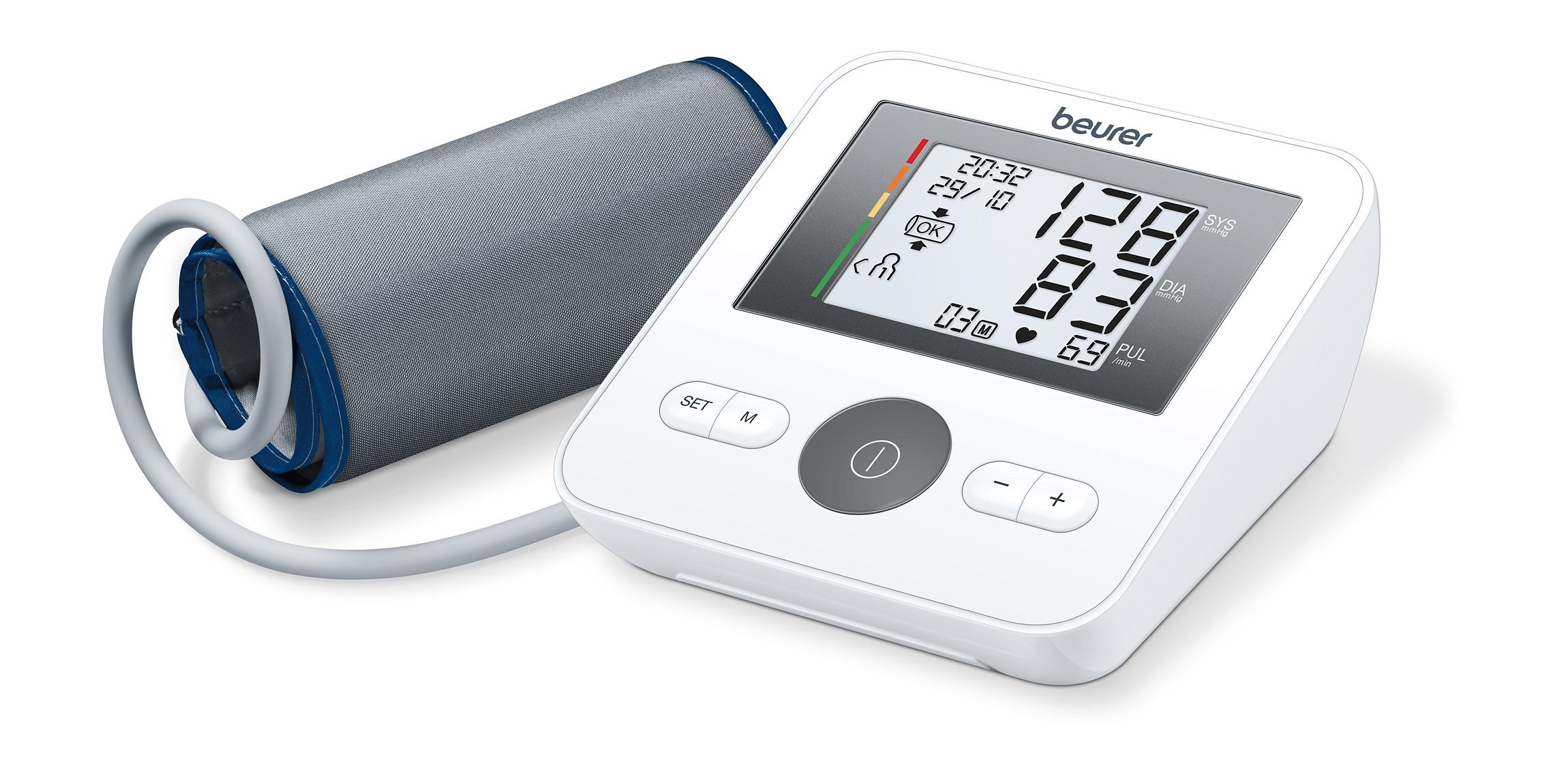 Beurer BM 96 Upper Arm Blood Pressure Monitor, White - Worldshop