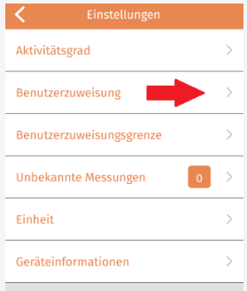 Benutzerzuweisung im HealthManager