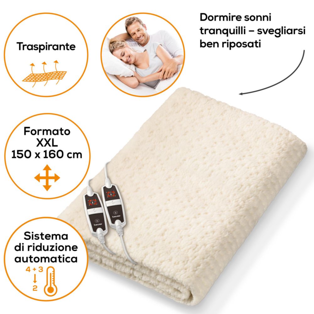 Coprimaterasso Impermeabile Unilibra Per Letto Matrimoniale XL – Trapuntato, Morbido E Traspirante – Adatto A Materassi Da 15 A 48 Cm, Grigio