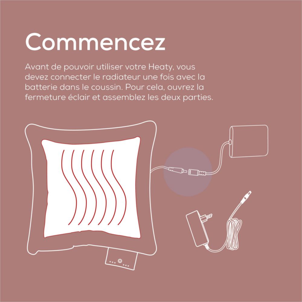 Beurer Heaty Coussin Chauffant, Coussin Chauffant Sans Fil Avex
