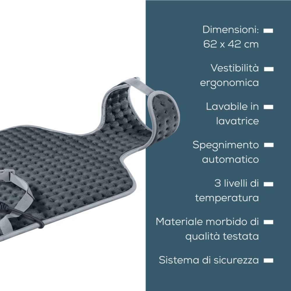 Beurer HK 66 Cosy Termoforo Per Spalle E Collo: Elettrico, Forma Anatomica, 3 Temperature, Lavabile