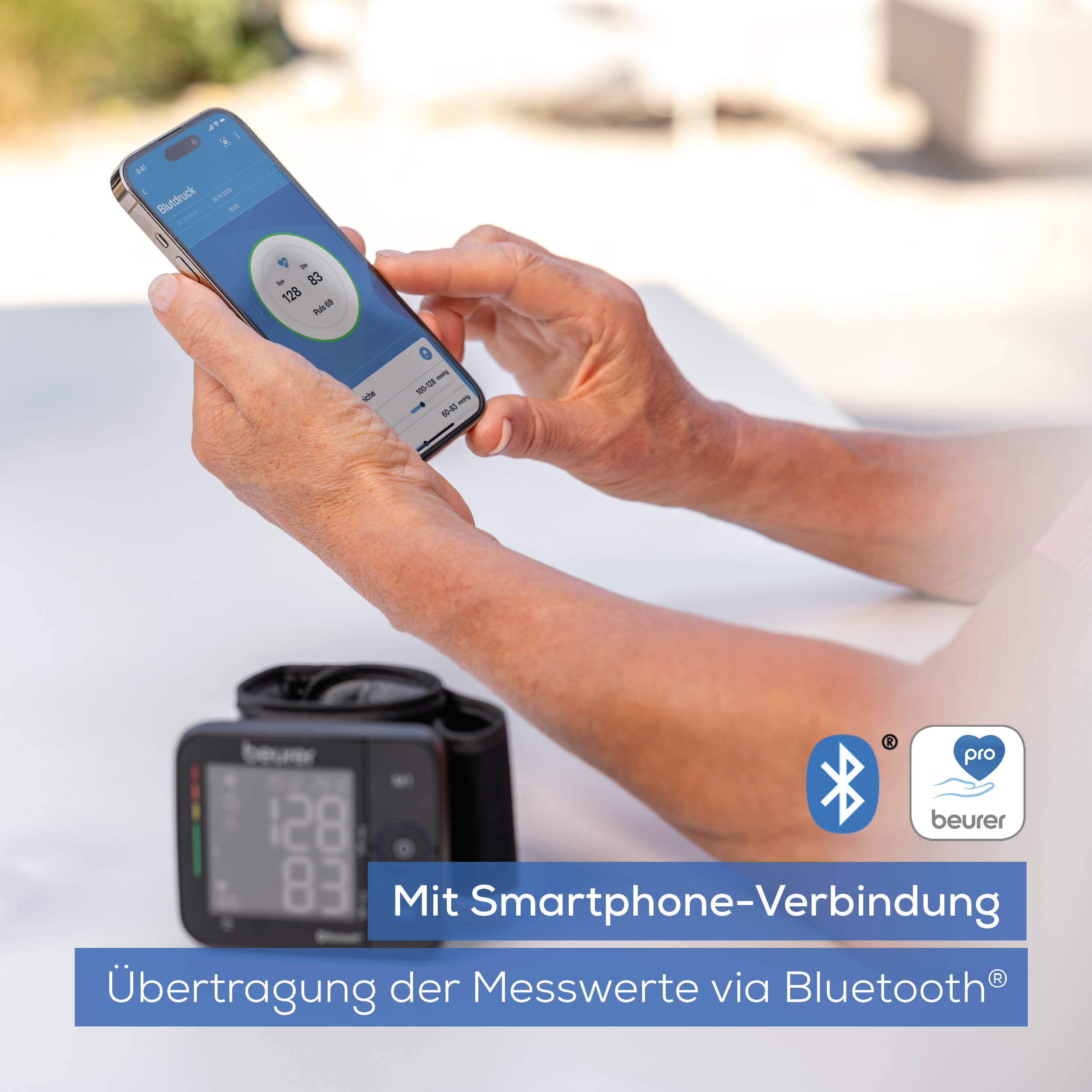 beurer BC 54 Bluetooth® Handgelenk-Blutdruckmessgerät