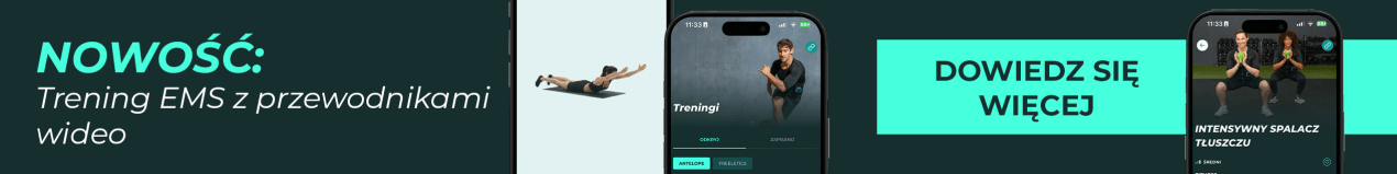 Aktualizacja aplikacji Banner: Nowość - treningi z przewodnikami wideo w aplikacji Antelope Go