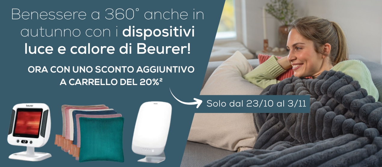Extra sconto 20% sui dispositivi luce e calore