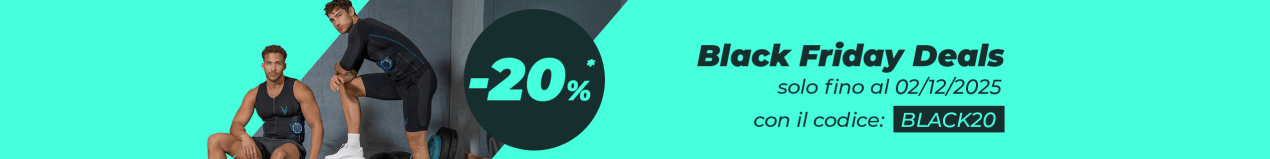 Banner pubblicitario: Offerte Black Friday – solo fino al 02/12/2025 – con il codice: BLACK20 – 20%*