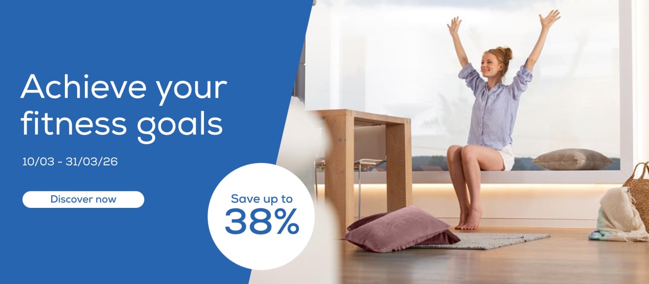 Fit and health weeks, Achieve your fitness goals, Save up to 38%, 10.03.2026 - 31.03.2026