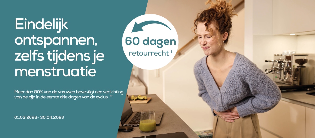 Banner voor de actiewebsite van  mensutral relax: Eindelijk ontspannen,zelfs tijdens je menstruatie, 01-03-2026 - 30-04-2026