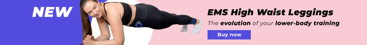 A brunette woman does a plank exercise while wearing Antelope EMS High Waist Leggings.