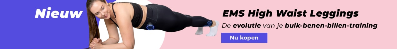 Een brunette vrouw doet een plank-oefening terwijl ze een EMS High Waist Legging van Antelope draagt.