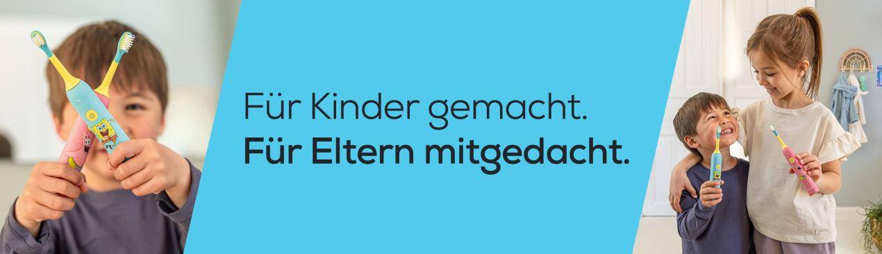 Kinder putzen mit der Beurer SC 11 elektrischen Zahnbürste im SpongeBob Design