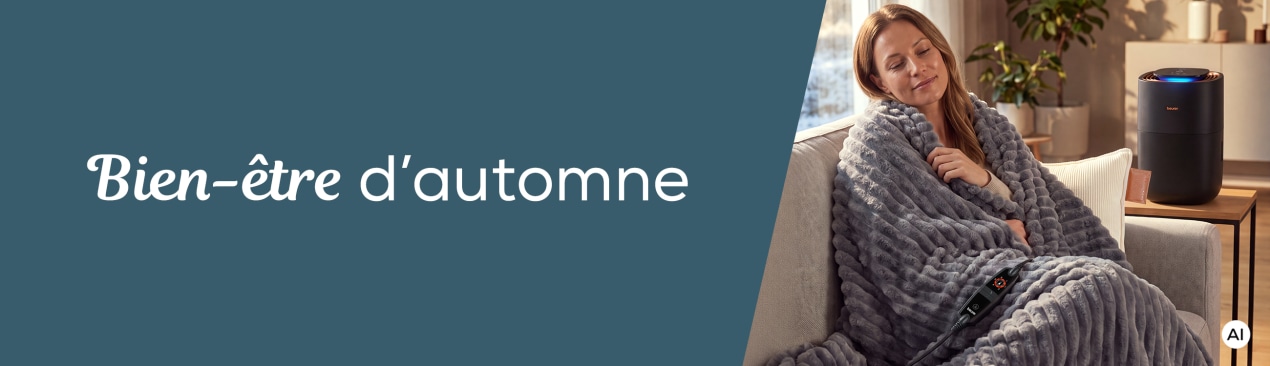 Wellness at home banner zeigt ein gemütliches Wohnzimmer