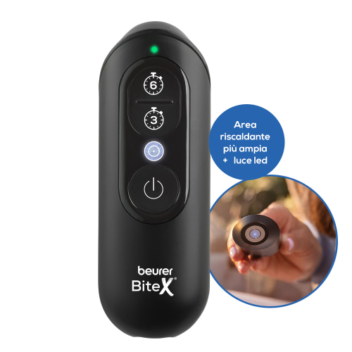 BiteX Max Deep Black: rimedio contro le punture di insetti - superficie riscaldante più ampia
