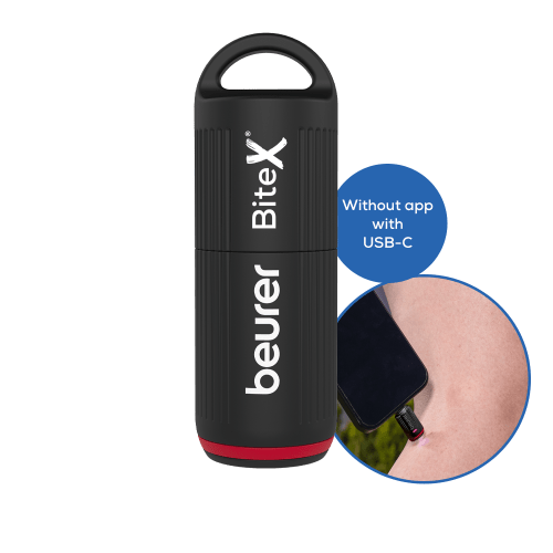 BiteX Go Deep Black Insect bite healer – No app required, with USB-C