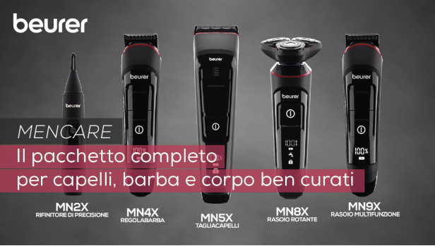 Panoramica dei prodotti MenCare di Beurer