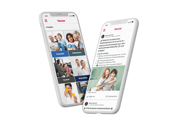 Screens der beurer Academy App