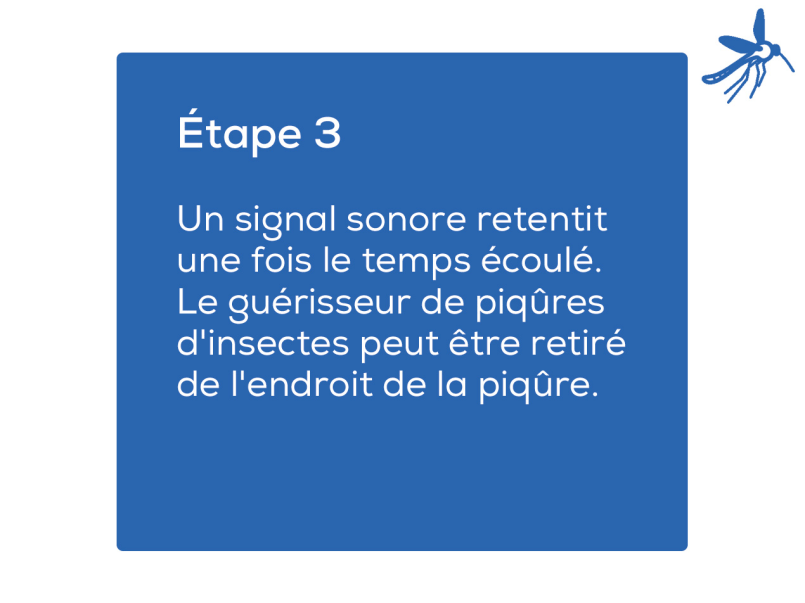 Étape 3 de l'utilisation du guérisseur de piqûres d'insectes BR 10 de Beurer