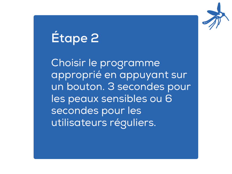 Étape 2 de l'utilisation du guérisseur de piqûres d'insectes BR 10 de Beurer