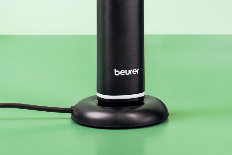 Magnetic charging base of the Beurer SC 50 sonic toothbrush.