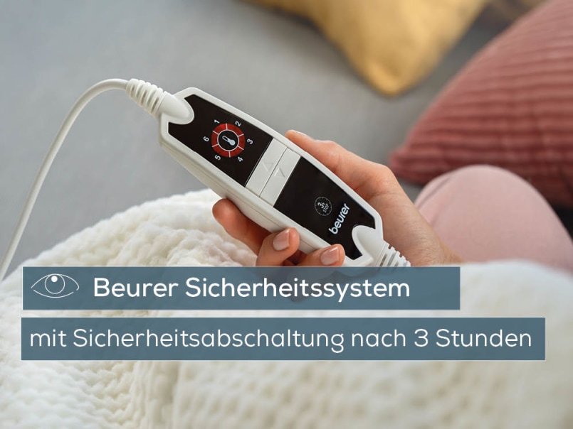 BSS – Beurer Safety System. Sicherheitsabschaltung bei Überhitzung.