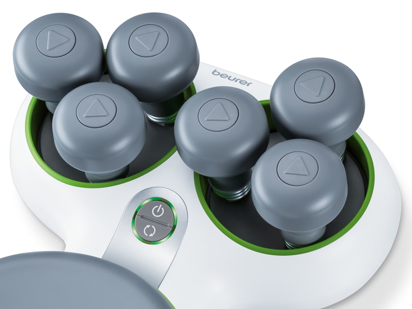 6 Massageköpfe
