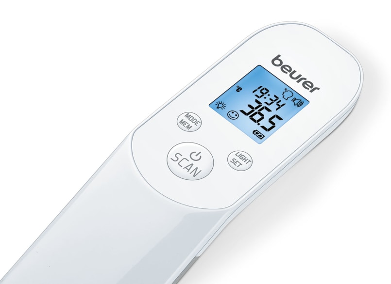 Detailansicht Display Beurer Kontaktlos-Fieberthermometer