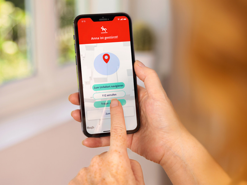 Einrichtung des Notfallarmbandes über die App My Gardia