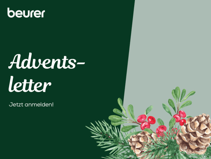 Visualisierung unseres Adventsletters mit Aufforderung zur Anmeldung