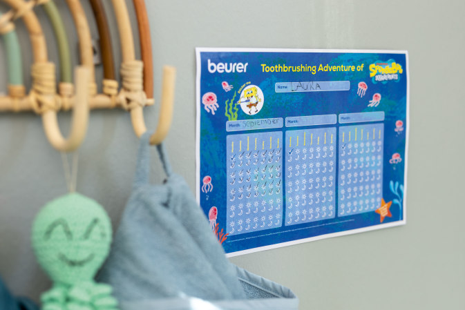 Motivationskalender für die tägliche Zahnputzroutine