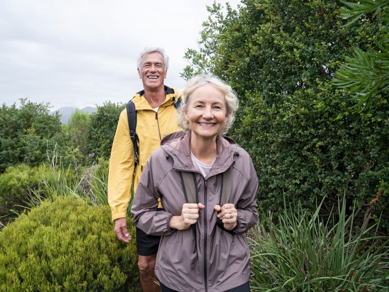 Couple hiking