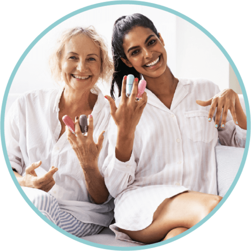 Vrouwen met verzorgde nagels