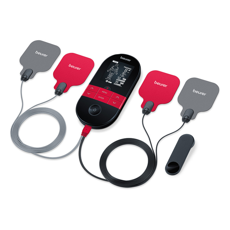 Das Beurer Digital TENS/EMS EM 59 mit Elektroden