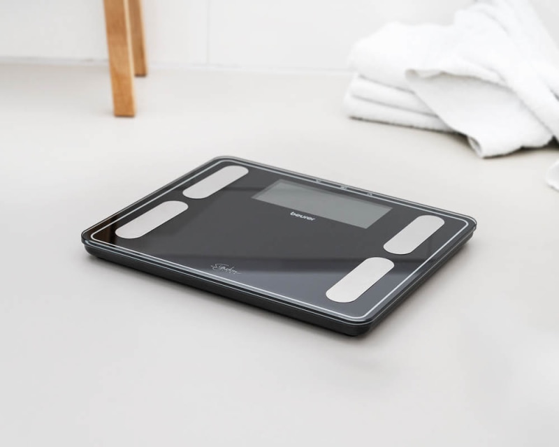 Beurer Diagnostic scale on the bathroom floor