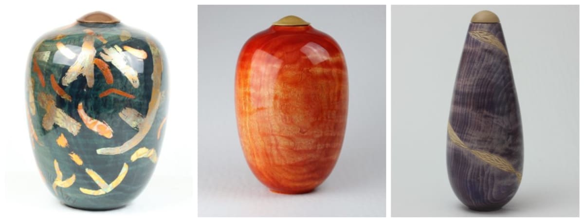 Unusual urns for ashes by Phil Irons