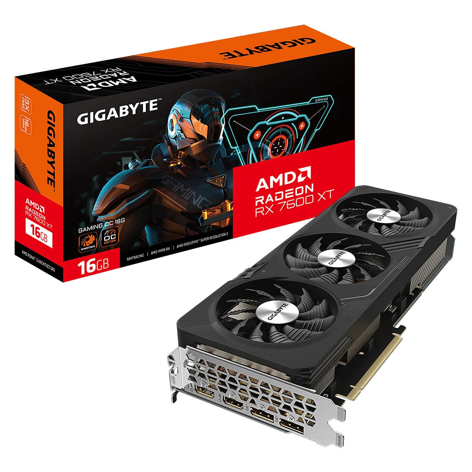 AMD Radeon RX 7600 XT — 16 Go GDDR6