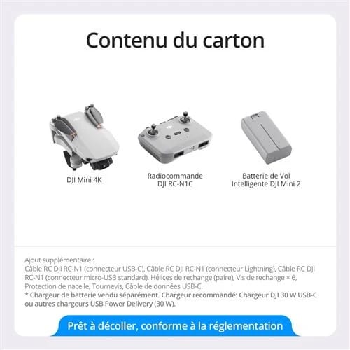 DJI Mini 4K — Drone 4K débutant <250 g — vue 2