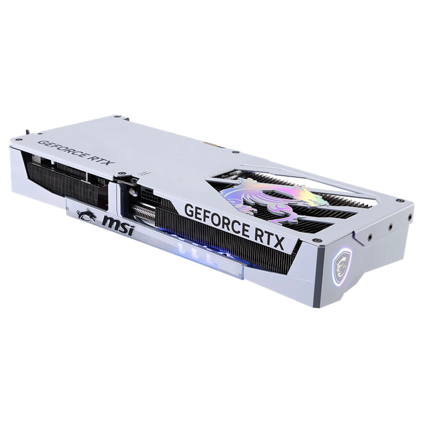MSI GeForce RTX 5080 Gaming Trio OC WHITE — 16 Go GDDR7 — vue 3
