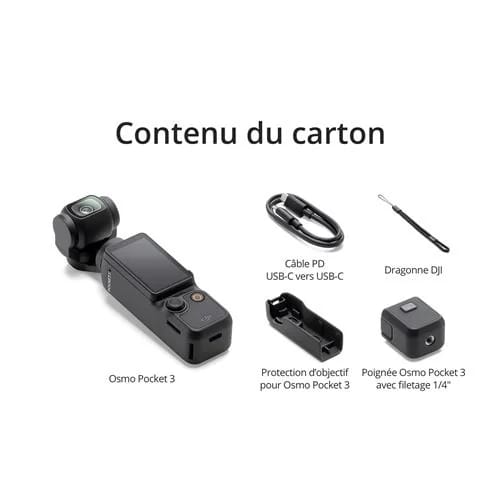 DJI Osmo Pocket 3 — Caméra de poche stabilisée capteur 1" Vidéo 4K 120p D-Log M — vue 2