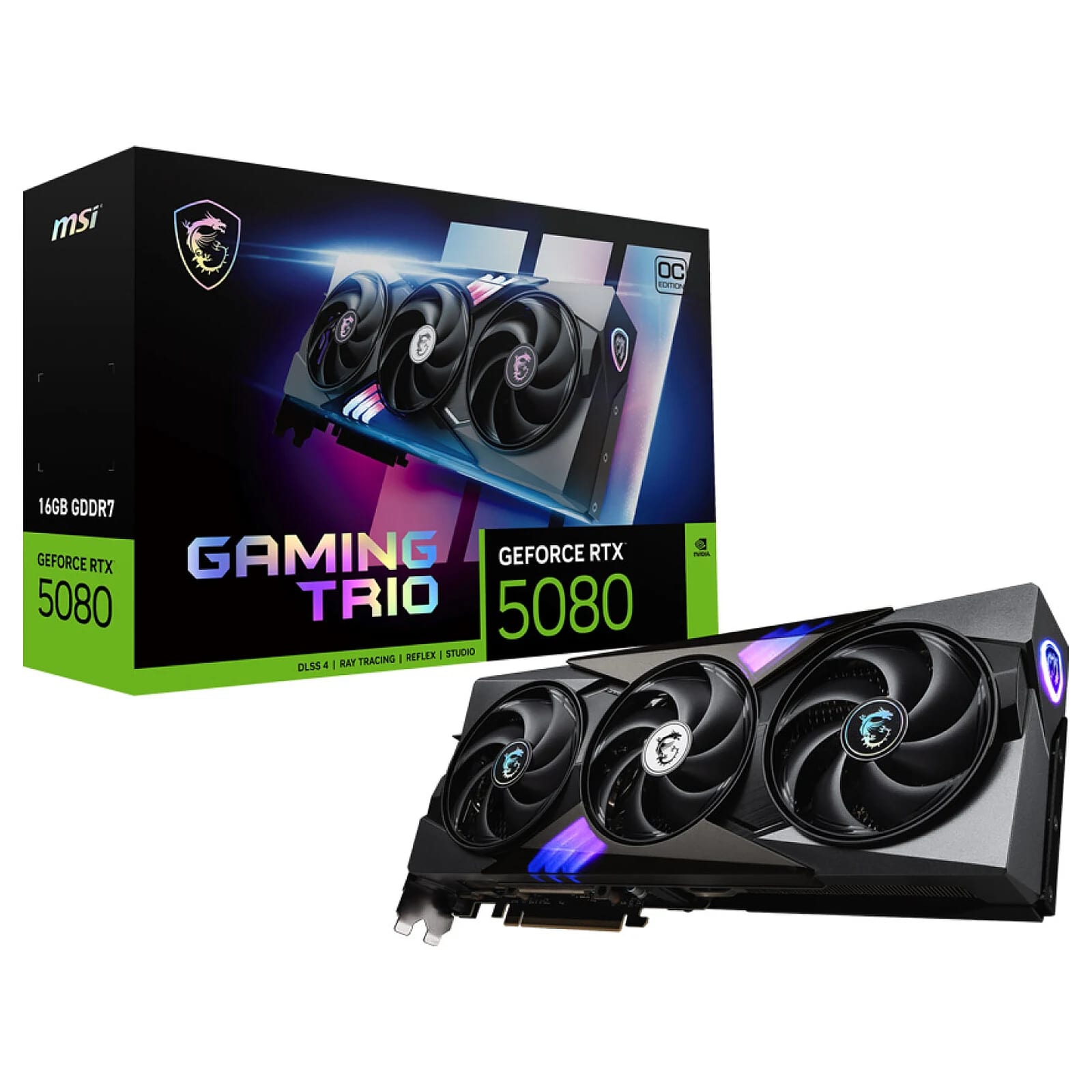 MSI GeForce RTX 5080 16G Gaming Trio OC — 16 Go GDDR7