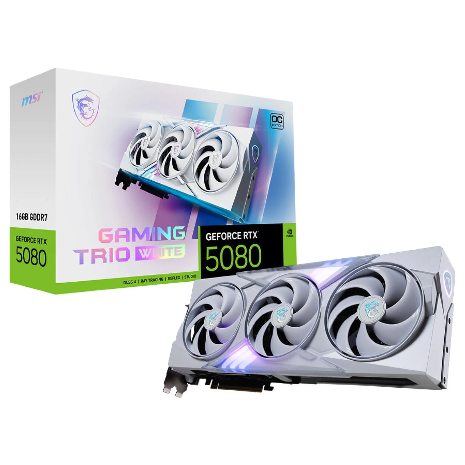 MSI GeForce RTX 5080 Gaming Trio OC WHITE — 16 Go GDDR7