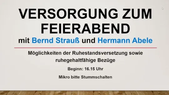 Screenshot Video "Versorgung zum Feierabend"