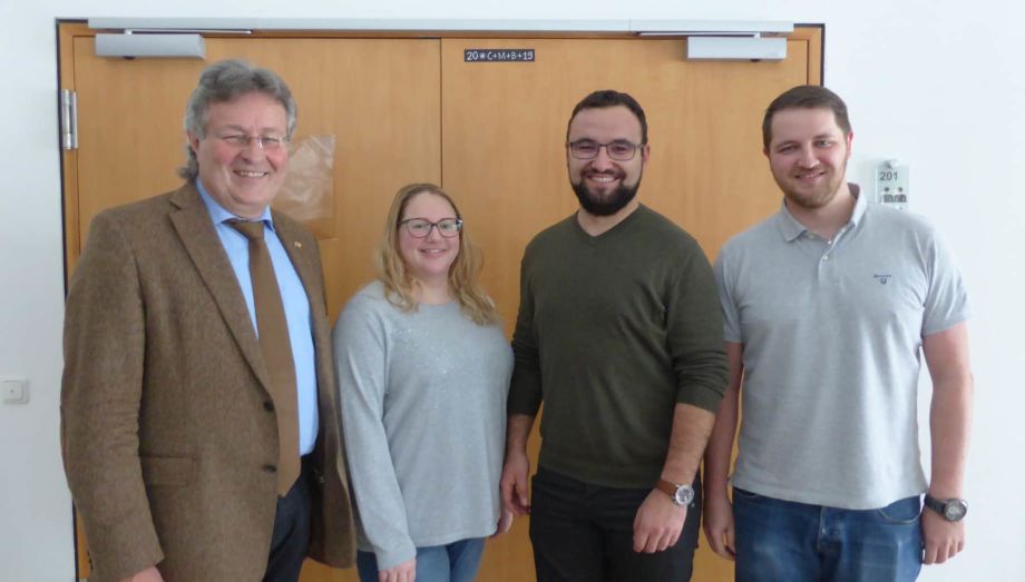 v.l.n.r.: Matthias Bauregger Stephanie Du Rosier -Kasssier- Sebastian Gasteiger -Ortsvorsitzender- Lars Czekala -Ortsjugendleiter-