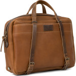 BLEU DE CHAUFFE Report Leather-Trimmed Cotton-Canvas Briefcase for