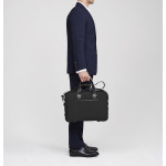 Fabric + Leather Briefcase