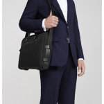 Fabric + Leather Briefcase