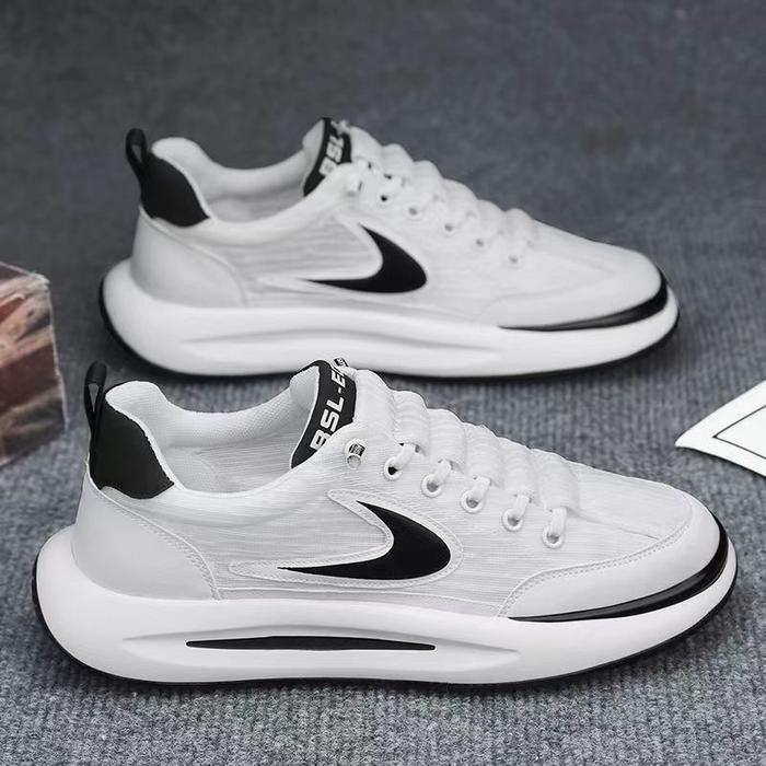Sepatu Pria Wanita 2026 Sneakers Olahraga Casual Kerja Cowok Cewek Hitam Putih Merah Shoes Sport Karet Snekers Kasual Running C-2