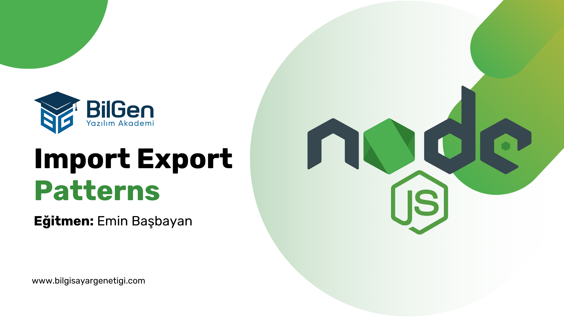 Node.js'de Modül İçe ve Dışa Aktarma Desenleri: Import Export Patterns