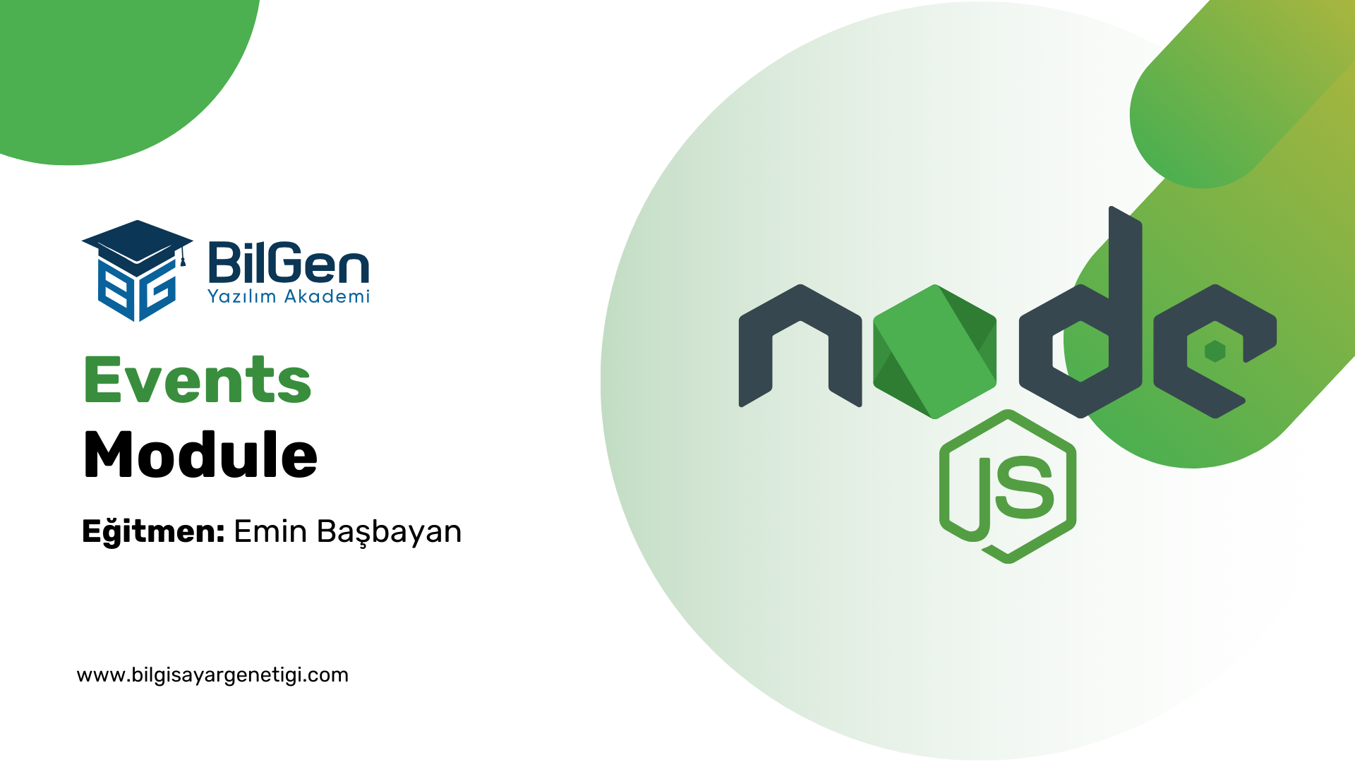 Node.js'de Olaylar (Events) Modülü
