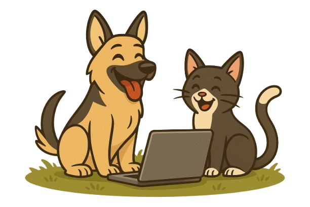 Dog with Laptop